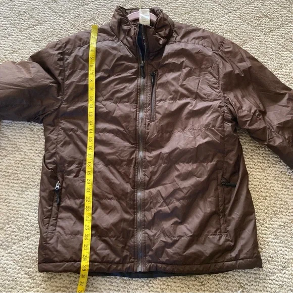 Athletic Works Men's Brown Zip-up Puffer Coat Medium (38/40) - Picture 4 of 5